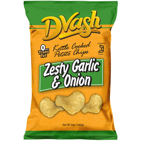 Dvash - Kettle Cooked Potato Chips - Onion & Garlic - 12/5 oz